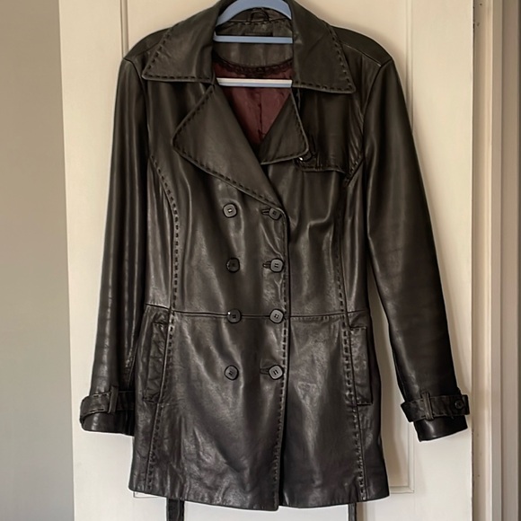 Wilsons Leather Jackets & Blazers - Wilson Vintage,Leather women’s black soft, leather jacket. Belted. Size XL. EUC